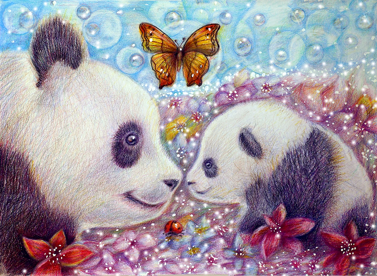 Алмазная мозаика живопись Панда