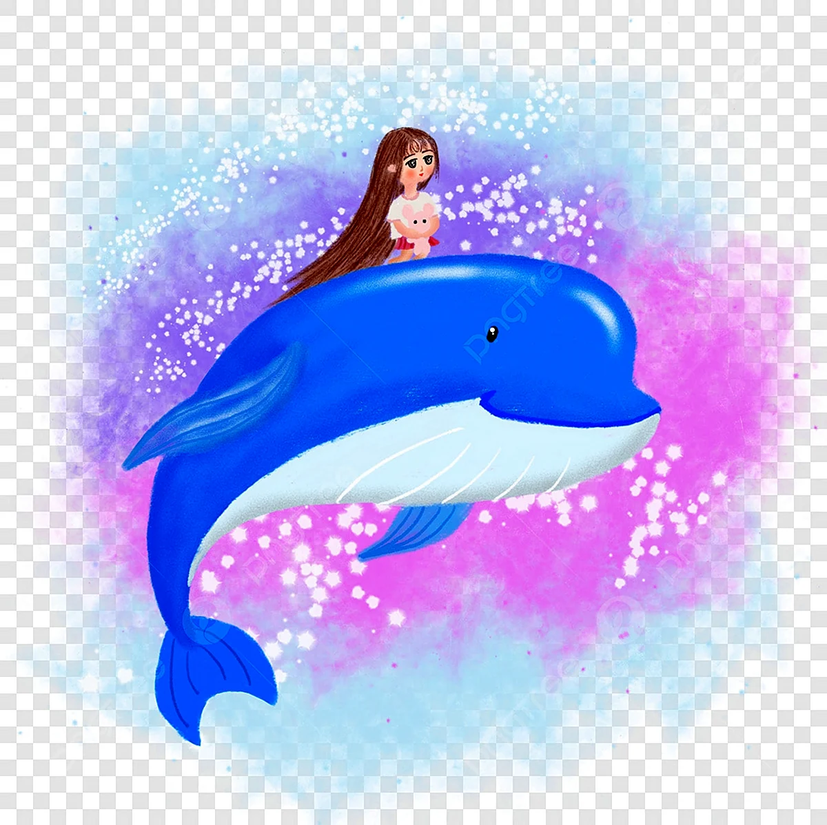 Детские иллюстрации с дельфинами и китами