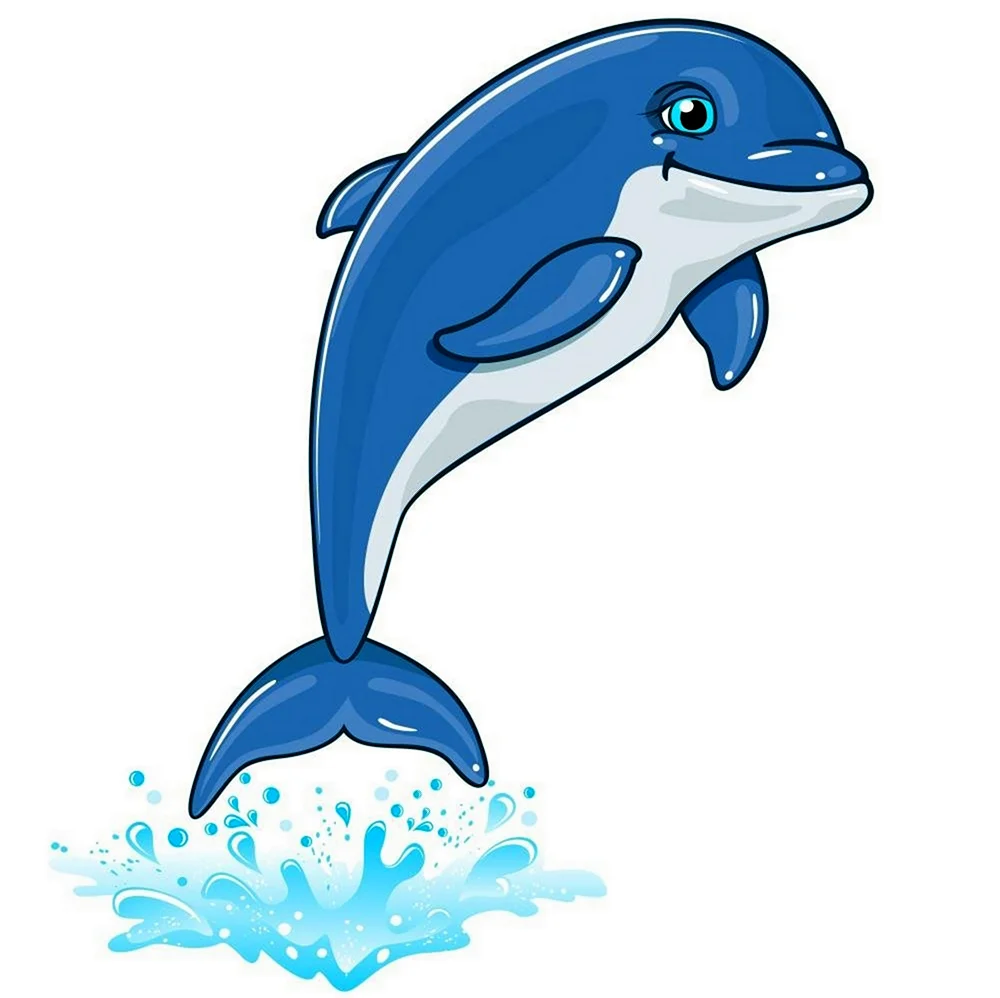 Грустный Дельфин для детей