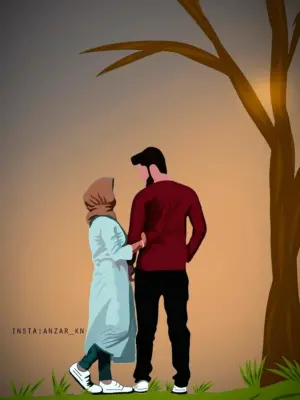 Исламская пара иллюстрация