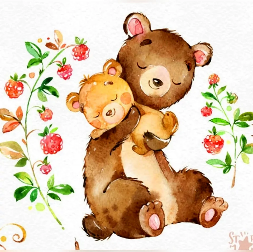 Рисунки день семьи любви и верности с медведями