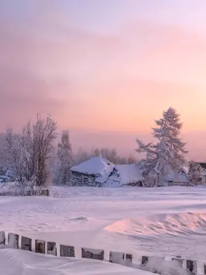 Удмуртская деревня зимой