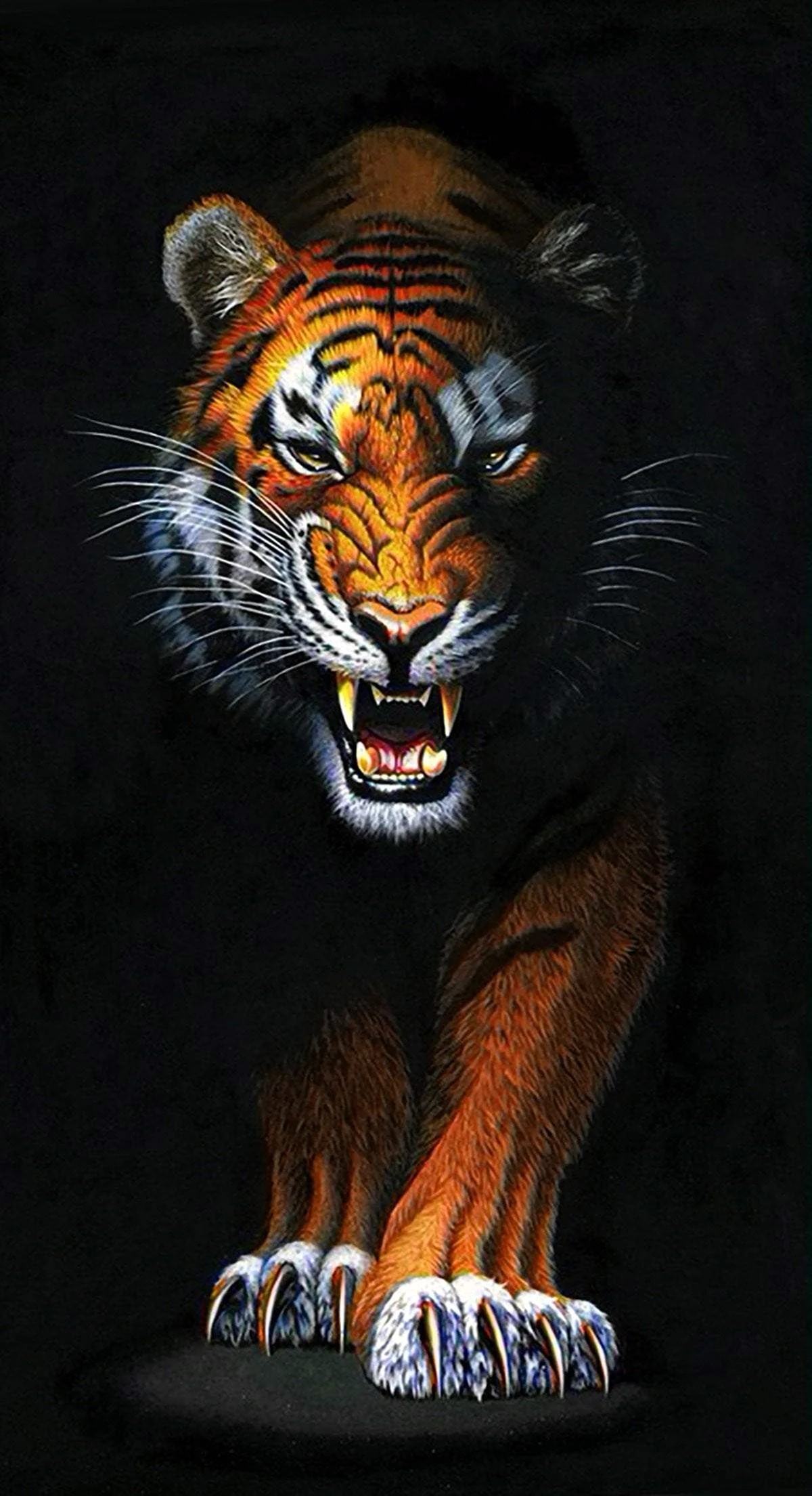 Алмазная Гранни преследующий тигр