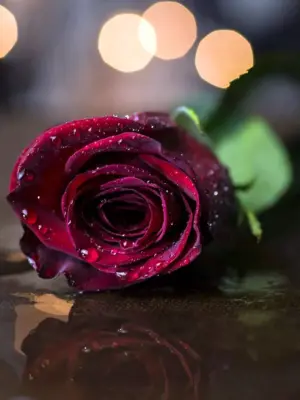 Бордовые розы в воде