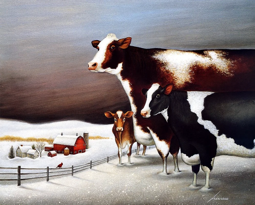 Лоуэлл Эрреро картины коровы