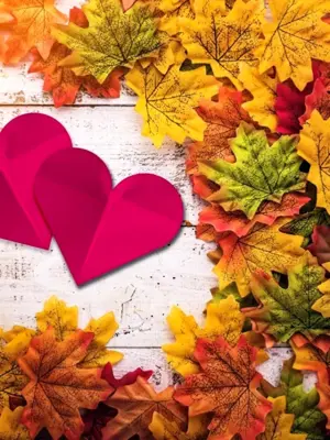 Осенние листья сердце