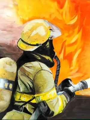 Пожарный рисунок