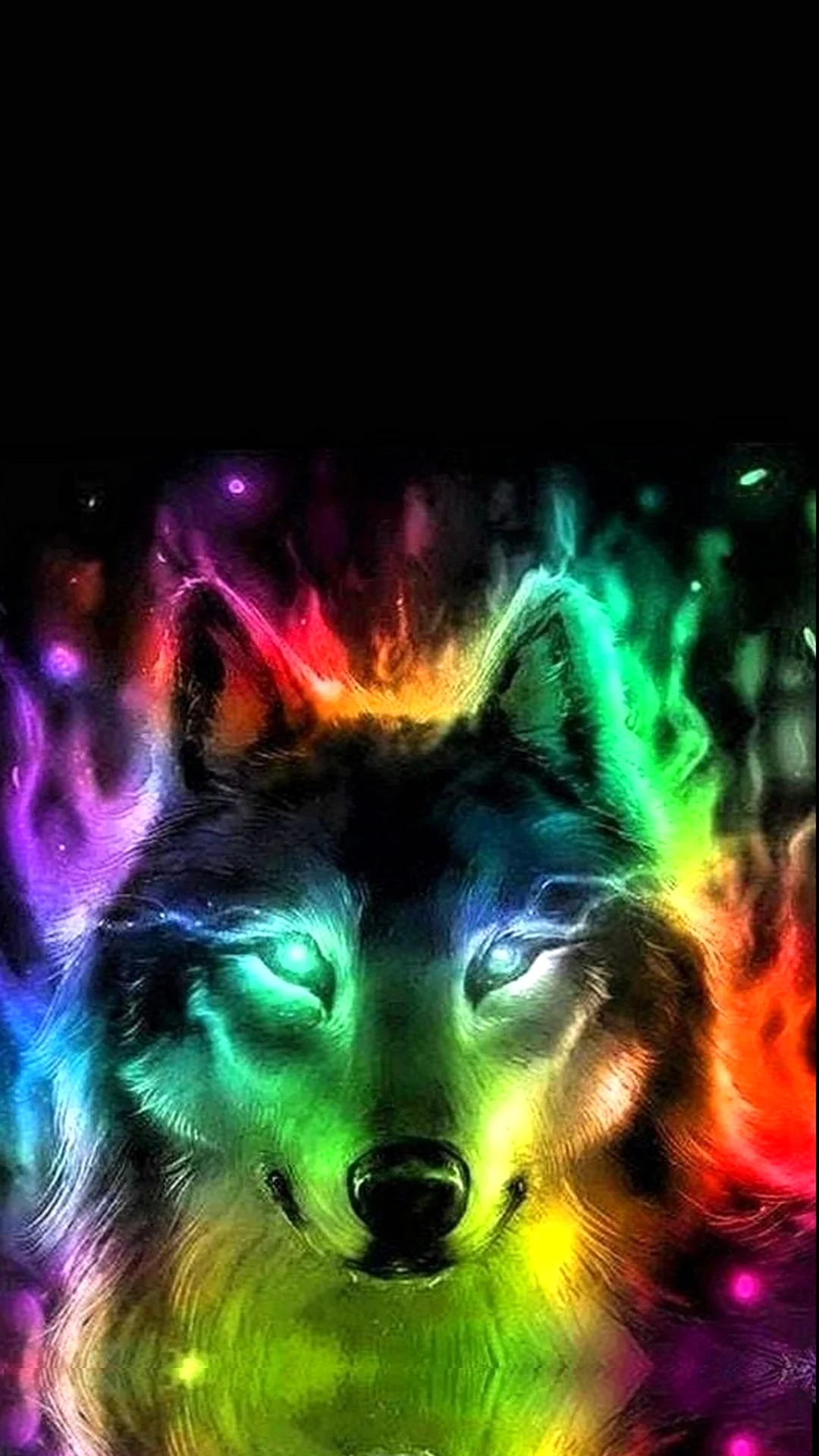 Разноцветный волк