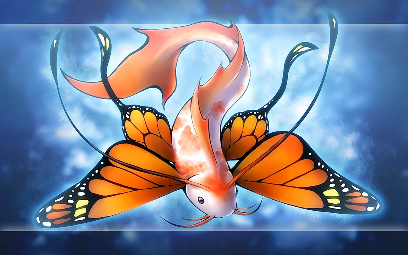 Рыба с крыльями бабочки