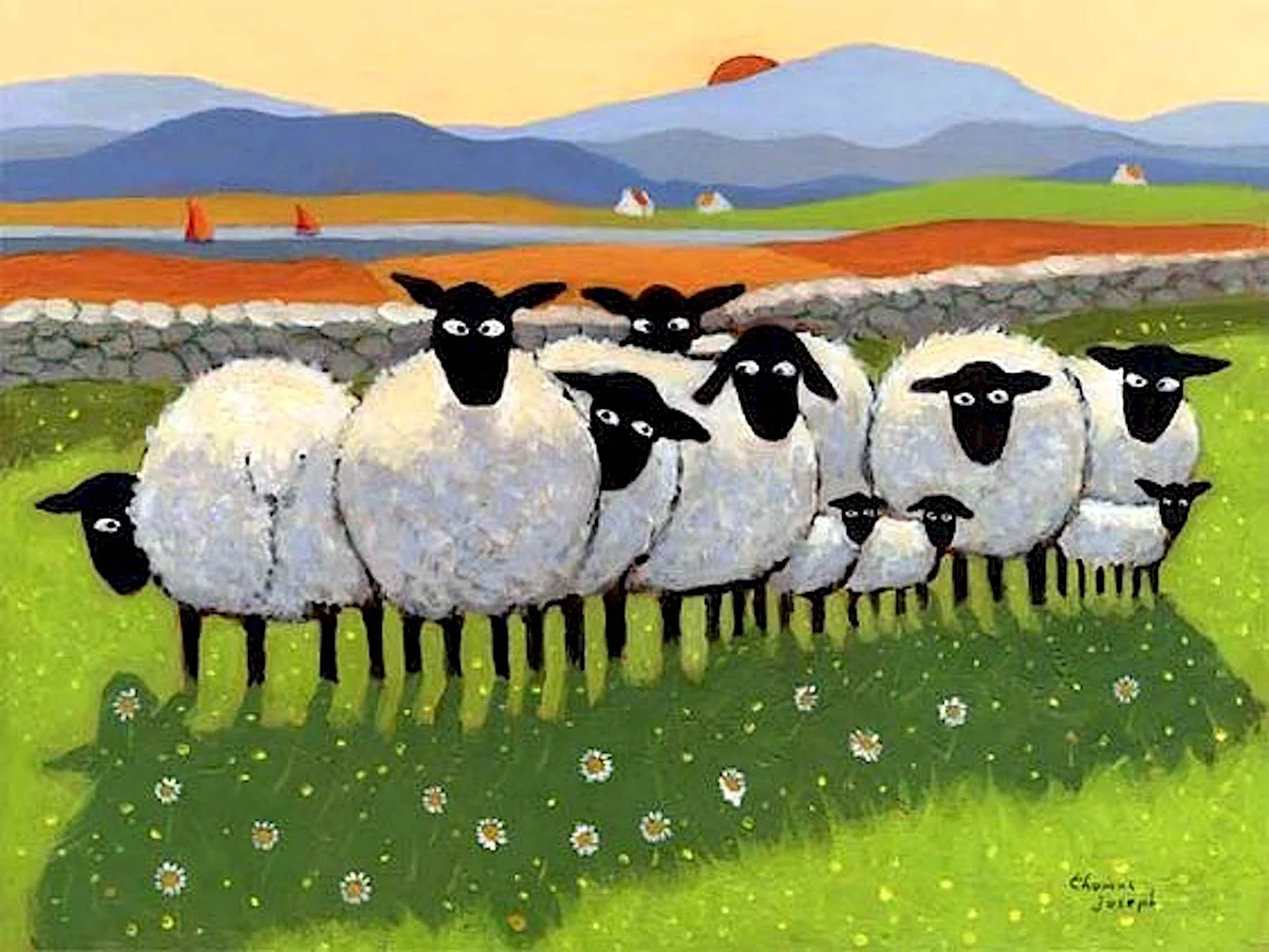 Thomas Joseph живопись овечки