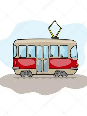 Трамвай мультяшный
