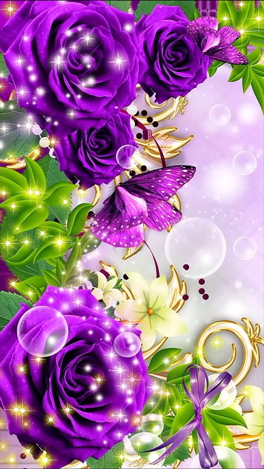Цветы фиолетовые вертикальные