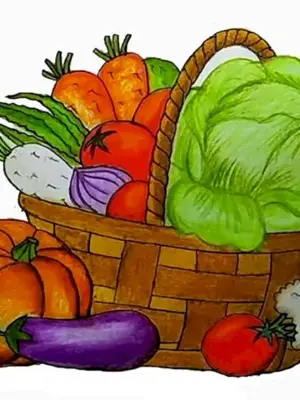Овощи и фрукты рисунок