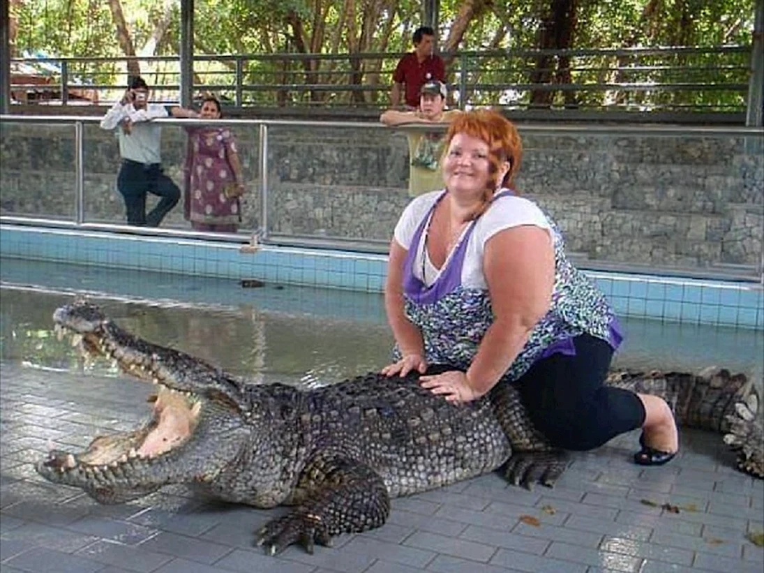Девушка крокодил толстая