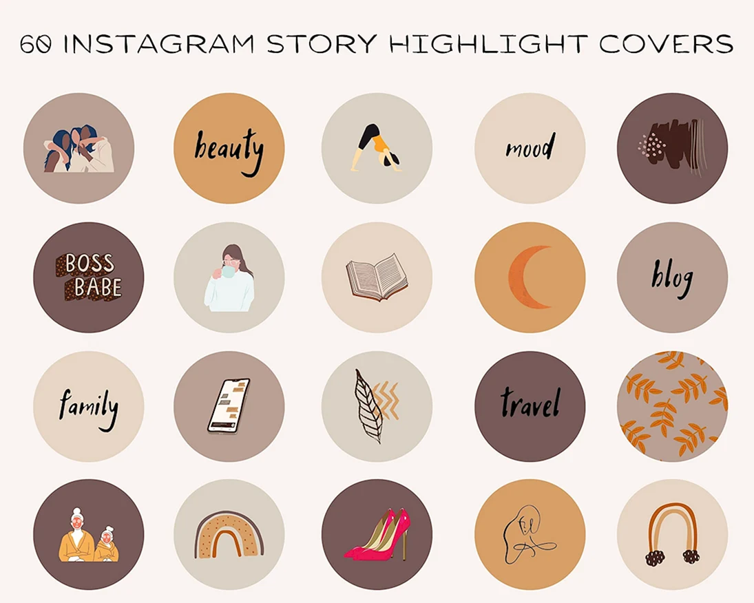 Иконки для актуальных историй в Инстаграм