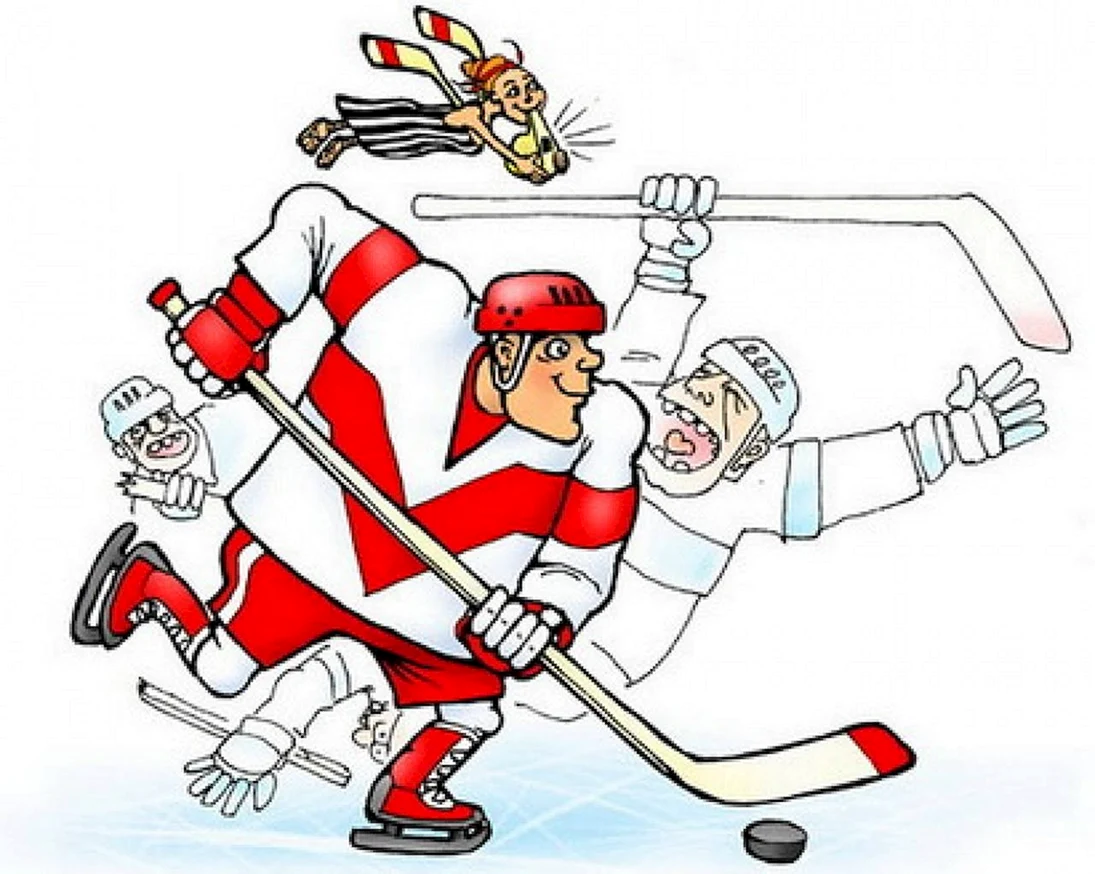 Карикатуры на детский хоккей