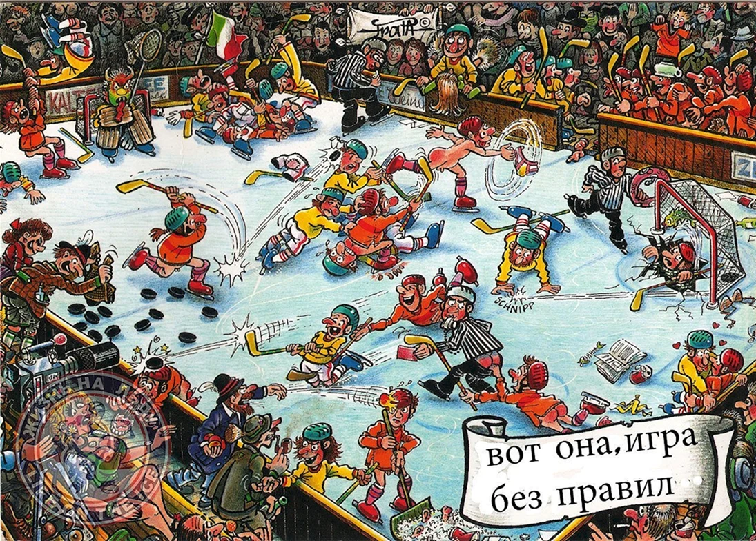 Хоккей карикатура