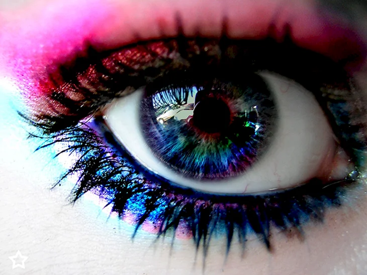 Красивые разноцветные глаза