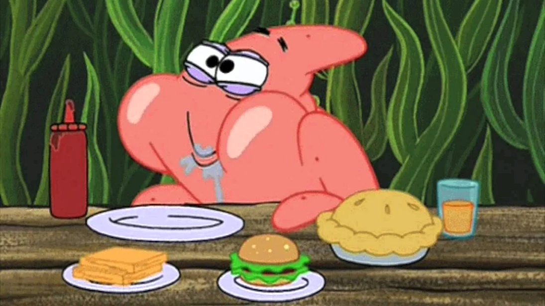 Патрик ест