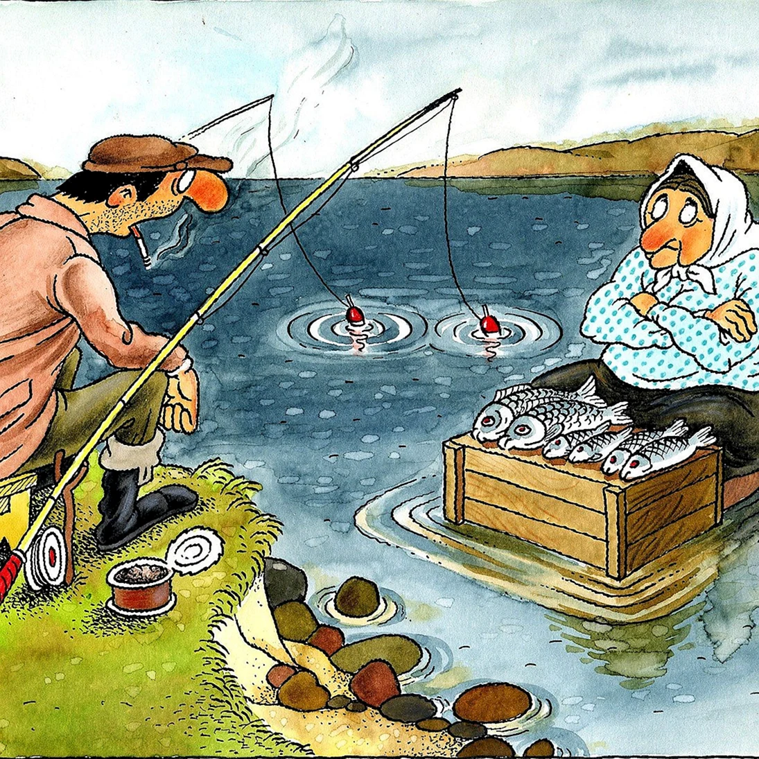 Приколы на рыбалке