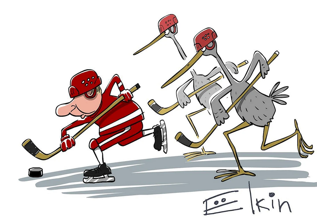 Путин хоккеист карикатура