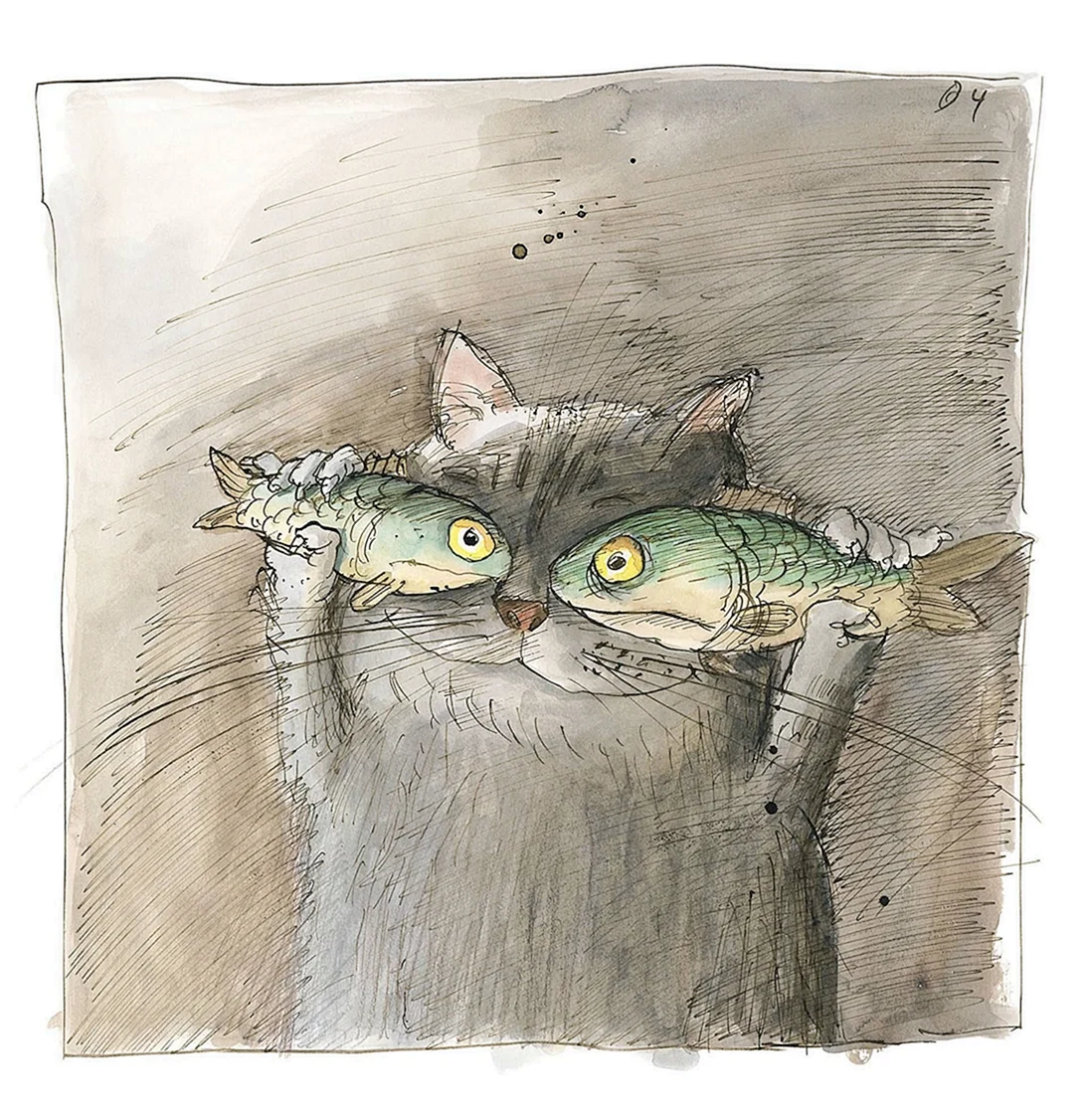 Рисованные коты