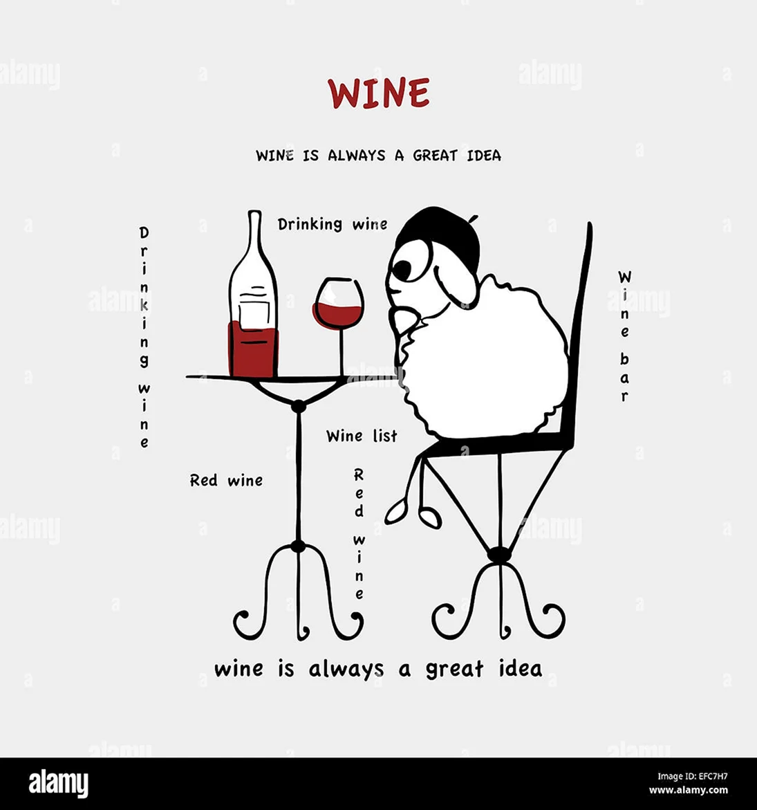 Смешные рисунки про вино