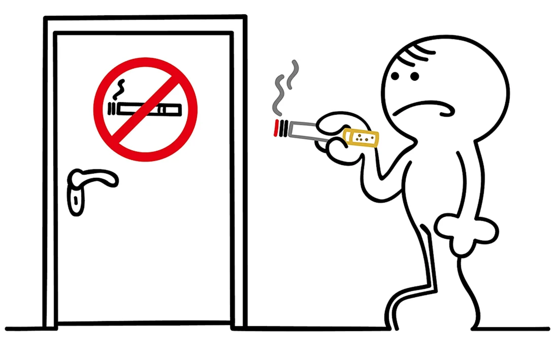 Табличка курить в специально отведенных местах