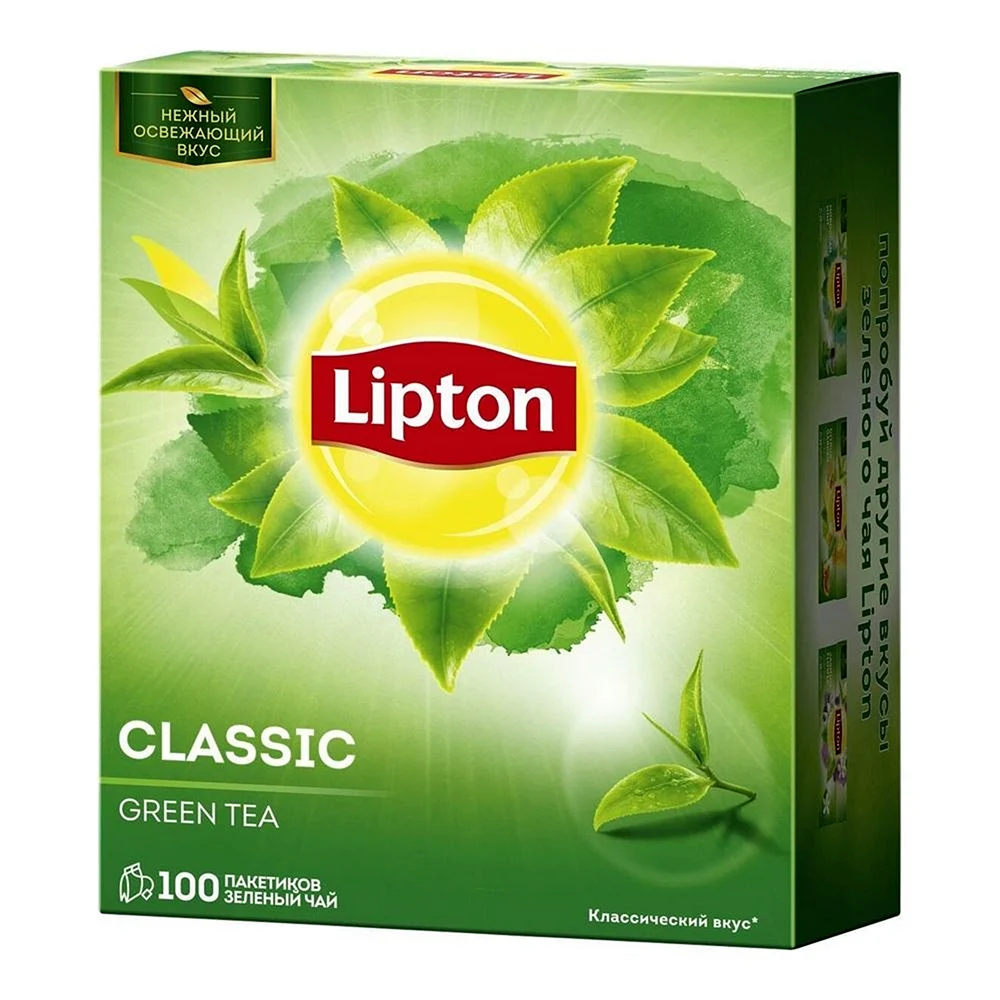 Зелёный чай Липтон в пакетиках